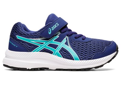 Asics Contend 7 Tekaški Čevlji Otroški Modre Zelene | SI7645-851