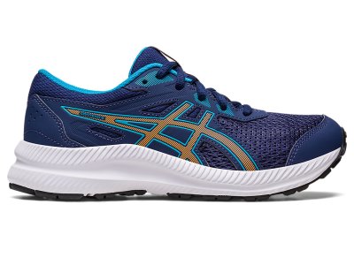 Asics Contend 8 Športne Superge Otroški Indigo Modre Oranžne | SI1011-800