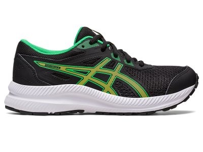 Asics Contend 8 Športne Superge Otroški Črne Svetlo Zelene | SI7230-778