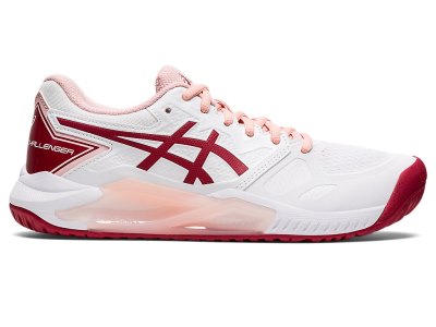 Asics Gel-challenger 13 Teniški Copati Ženske Bele Temno Rdeče | SI9999-287