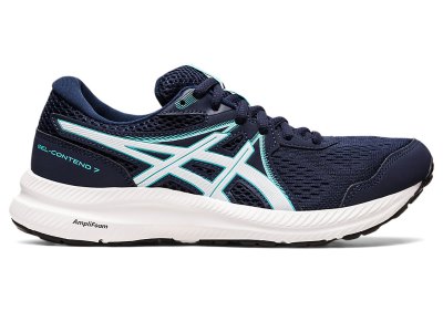 Asics Gel-contend 7 Tekaški Čevlji Ženske Črne Svetlo Modre | SI0658-977