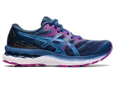 Asics Gel-nimbus 23 (D) Tekaški Čevlji Ženske Temno Sive Svetlo Turkizna | SI0259-219