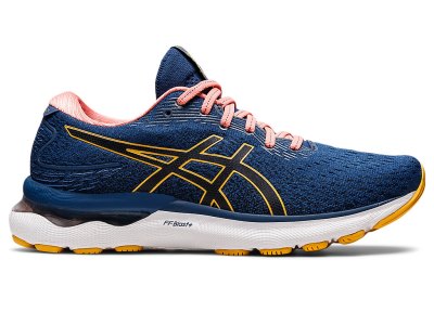 Asics Gel-nimbus 24 Tekaški Čevlji Ženske Črne Modre Rumene | SI3946-435