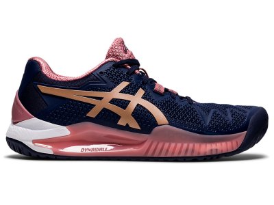 Asics Gel-resolution 8 Teniški Copati Ženske Temno Modre Roza Zlate | SI6720-196