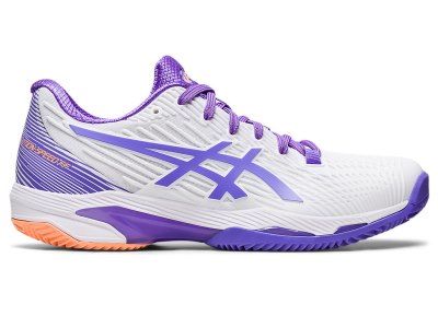 Asics Solution Speed FF 2 Clay Teniški Copati Ženske Bele Vijolične | SI7509-608