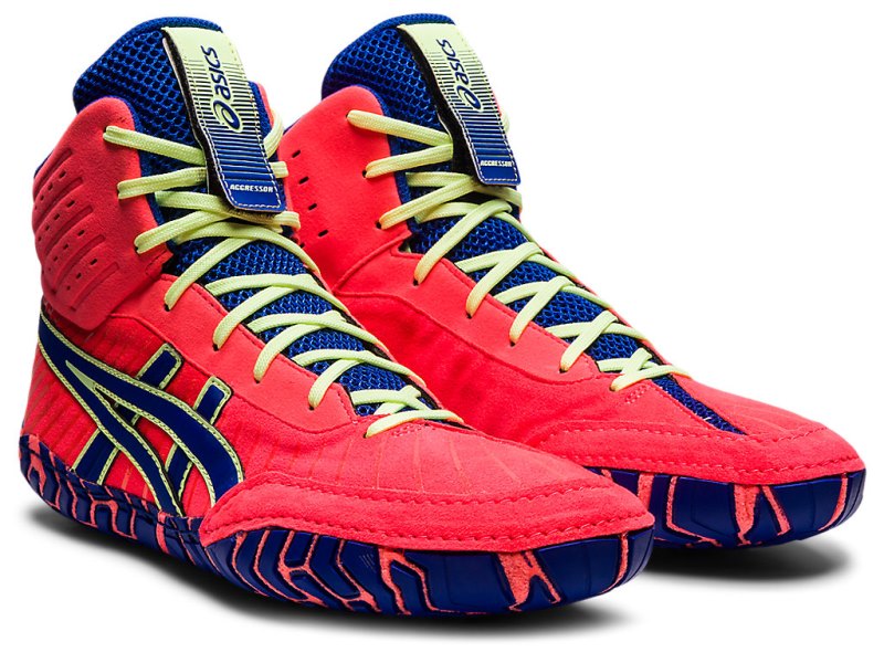 Asics Aggressor 4 Rokoborski Čevlji Moški Koralne Modre | SI5549-091