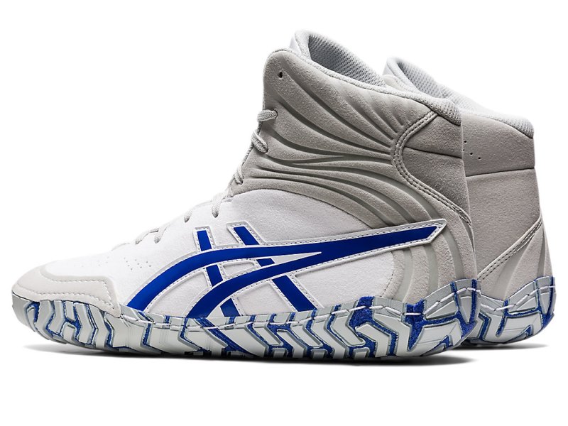 Asics Aggressor 5 Rokoborski Čevlji Moški Bele Modre | SI2576-016