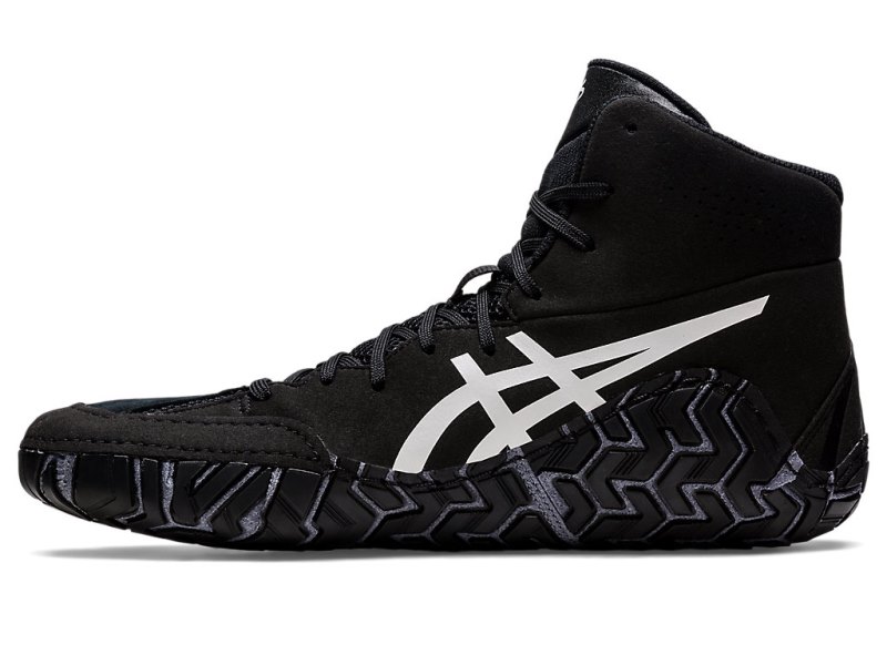 Asics Aggressor 5 Rokoborski Čevlji Moški Črne Bele | SI3592-757