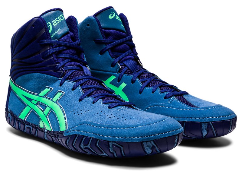 Asics Aggressor 5 Rokoborski Čevlji Moški Azurno Turkizna | SI5134-979