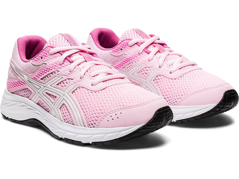 Asics Contend 6 Tekaški Čevlji Otroški Roza Bele | SI2136-143