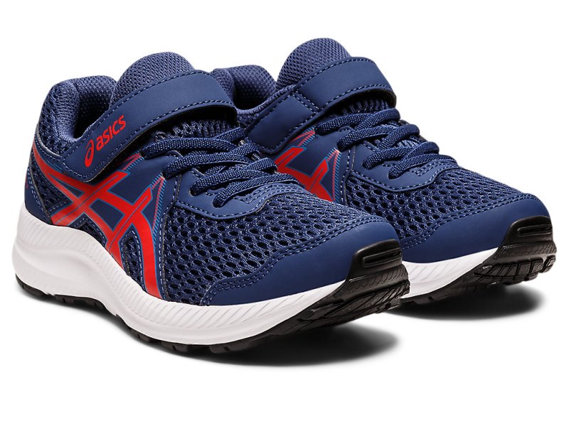 Asics Contend 7 Tekaški Čevlji Otroški Temno Rdeče | SI5656-970