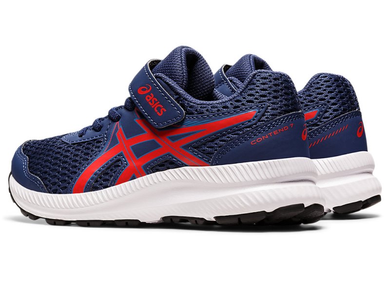 Asics Contend 7 Tekaški Čevlji Otroški Temno Rdeče | SI5656-970