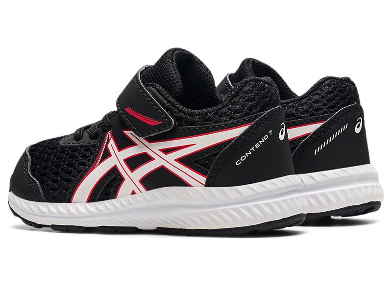 Asics Contend 7 Tekaški Čevlji Otroški Črne Rdeče | SI2476-447