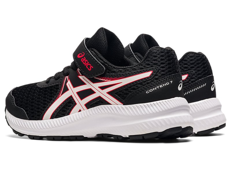 Asics Contend 7 Tekaški Čevlji Otroški Črne Rdeče | SI3863-520