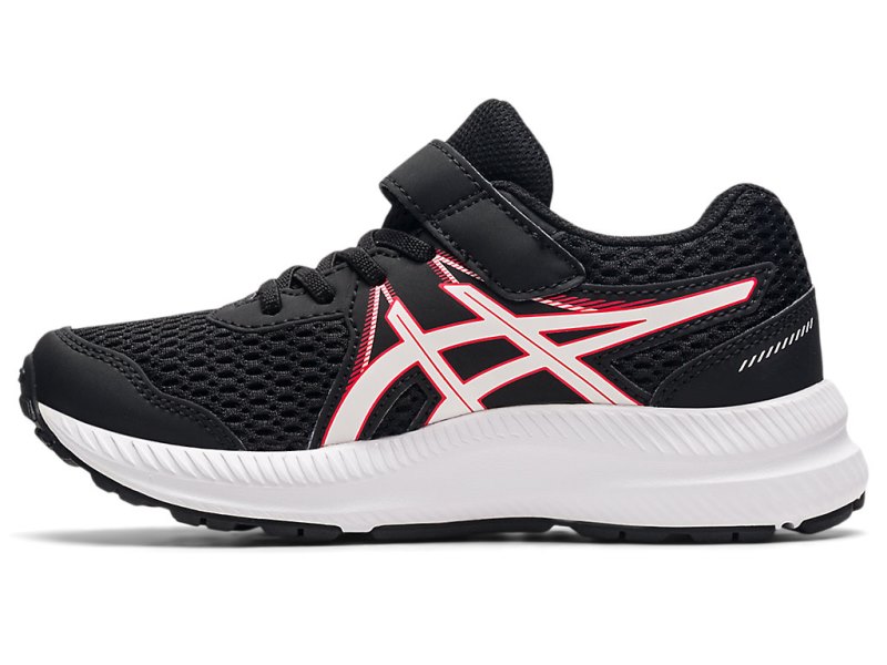 Asics Contend 7 Tekaški Čevlji Otroški Črne Rdeče | SI3863-520