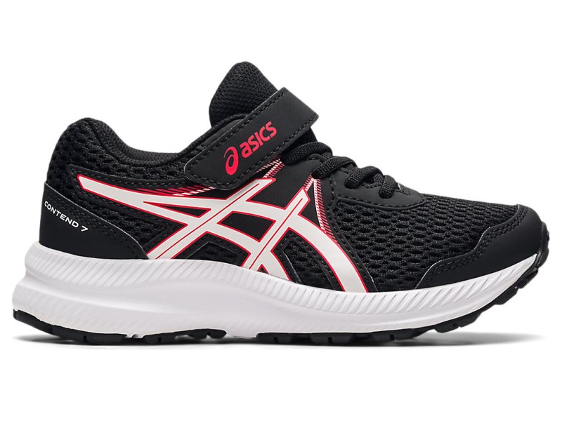 Asics Contend 7 Tekaški Čevlji Otroški Črne Rdeče | SI3863-520