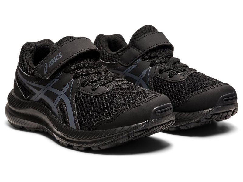 Asics Contend 7 Tekaški Čevlji Otroški Črne Sive | SI8912-954