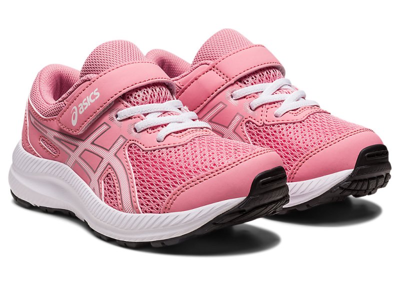 Asics Contend 8 Športne Superge Otroški Roza Bele | SI7745-254