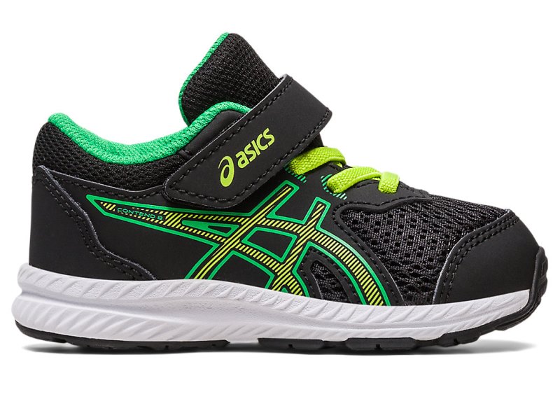 Asics Contend 8 Športne Superge Otroški Črne Svetlo Zelene | SI6855-696