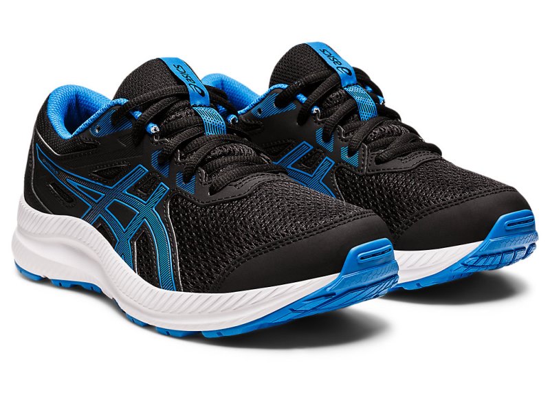 Asics Contend 8 Športne Superge Otroški Črne Modre | SI7668-954