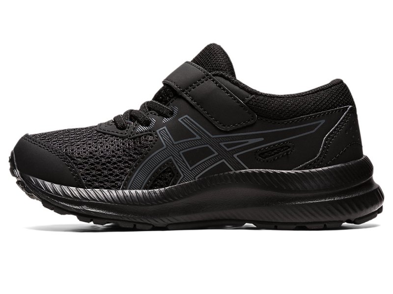 Asics Contend 8 Športne Superge Otroški Črne Sive | SI8487-153