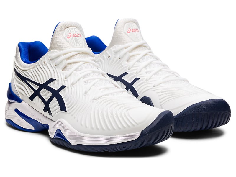 Asics Court FF 2 Teniški Copati Ženske Bele Modre | SI3029-171