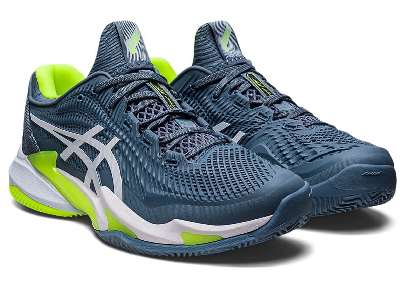 Asics Court FF 3 Clay Teniški Copati Moški Sive Modre Bele | SI3148-251