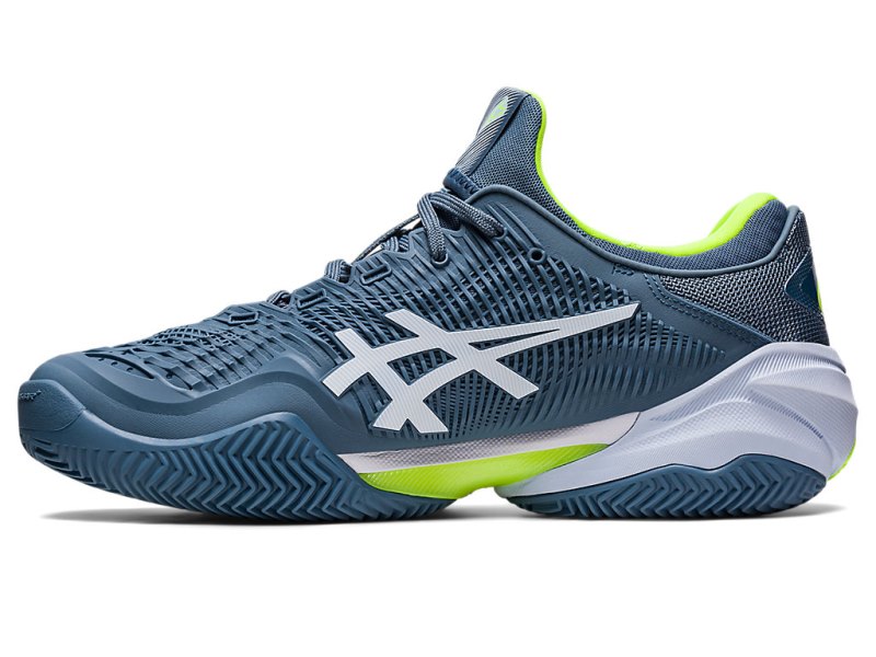 Asics Court FF 3 Clay Teniški Copati Moški Sive Modre Bele | SI3148-251