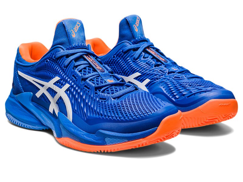 Asics Court FF 3 Novak Clay Teniški Copati Moški Modre Bele | SI4244-299