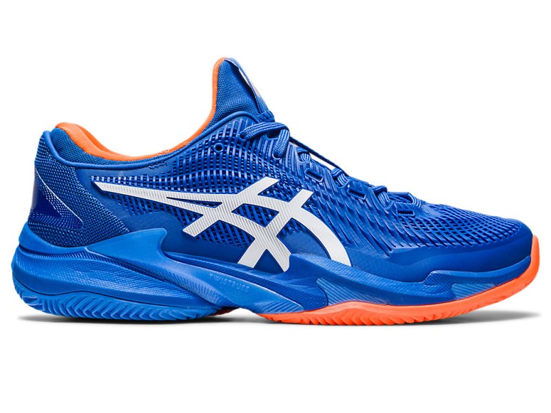 Asics Court FF 3 Novak Clay Teniški Copati Moški Modre Bele | SI4244-299