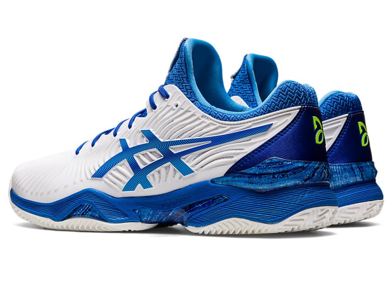 Asics Court FF Novak Clay Teniški Copati Moški Bele Modre | SI7307-998