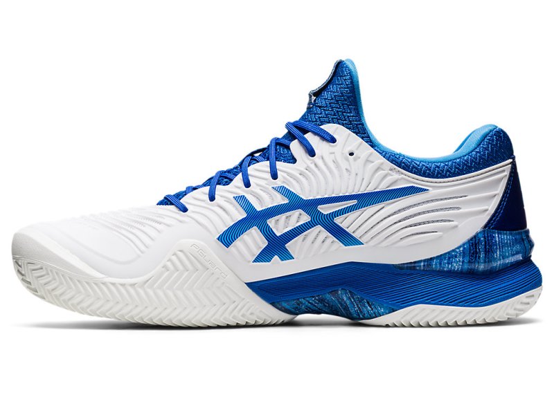 Asics Court FF Novak Clay Teniški Copati Moški Bele Modre | SI7307-998