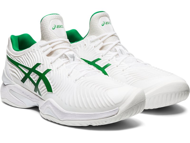 Asics Court FF Novak Teniški Copati Moški Bele Zelene | SI4618-303