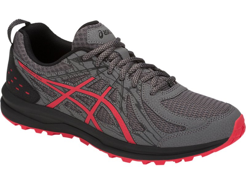 Asics Frequent Trail Tekaški Čevlji Moški Temno Sive Rdeče | SI5200-441