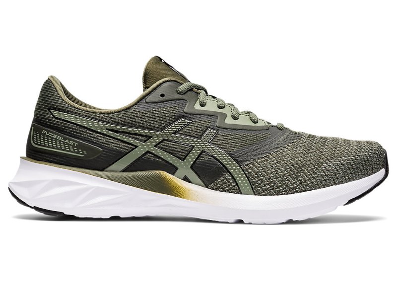 Asics Fuzeblast Tekaški Čevlji Moški Olivno Zelene Črne | SI9657-195