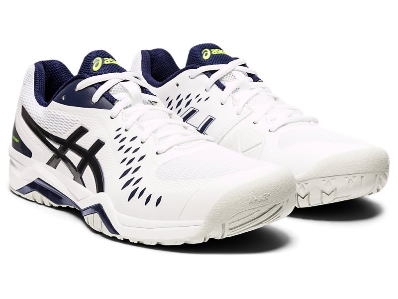 Asics Gel-challenger 12 Teniški Copati Moški Bele Temno Modre | SI6029-586