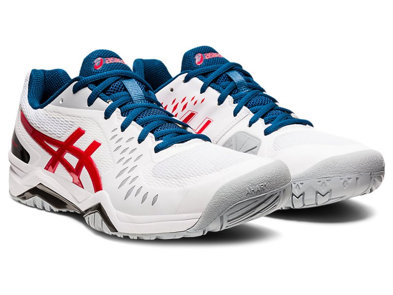 Asics Gel-challenger 12 Teniški Copati Moški Bele Rdeče | SI7319-095