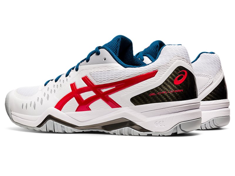 Asics Gel-challenger 12 Teniški Copati Moški Bele Rdeče | SI7319-095