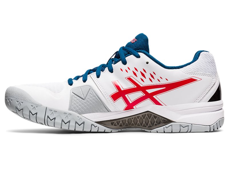 Asics Gel-challenger 12 Teniški Copati Moški Bele Rdeče | SI7319-095