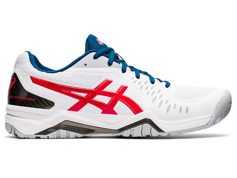 Asics Gel-challenger 12 Teniški Copati Moški Bele Rdeče | SI7319-095