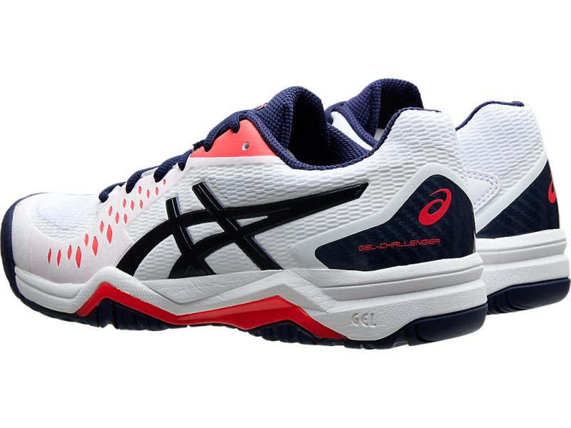 Asics Gel-challenger 12 Teniški Copati Ženske Bele Temno Modre | SI0588-423