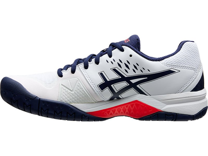 Asics Gel-challenger 12 Teniški Copati Ženske Bele Temno Modre | SI0588-423