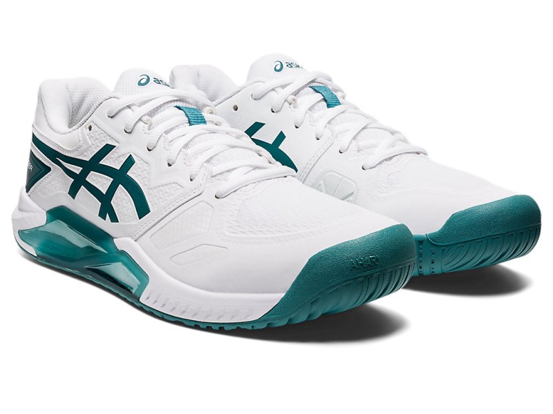 Asics Gel-challenger 13 Teniški Copati Moški Bele Temno Zelene | SI1448-777