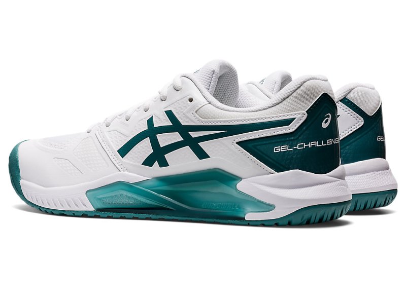 Asics Gel-challenger 13 Teniški Copati Moški Bele Temno Zelene | SI1448-777