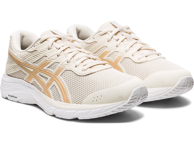 Asics Gel-contend 6 Twist Tekaški Čevlji Ženske Bež Rumene | SI2319-827