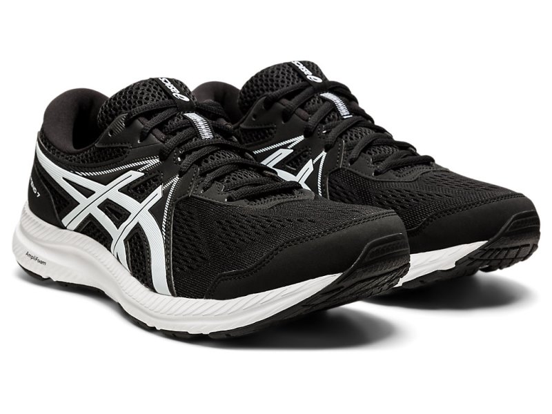 Asics Gel-contend 7 (4E) Tekaški Čevlji Moški Črne Bele | SI3304-948