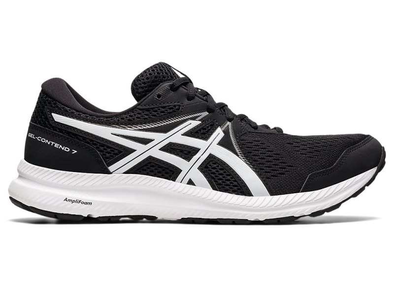 Asics Gel-contend 7 (4E) Tekaški Čevlji Moški Črne Bele | SI3304-948