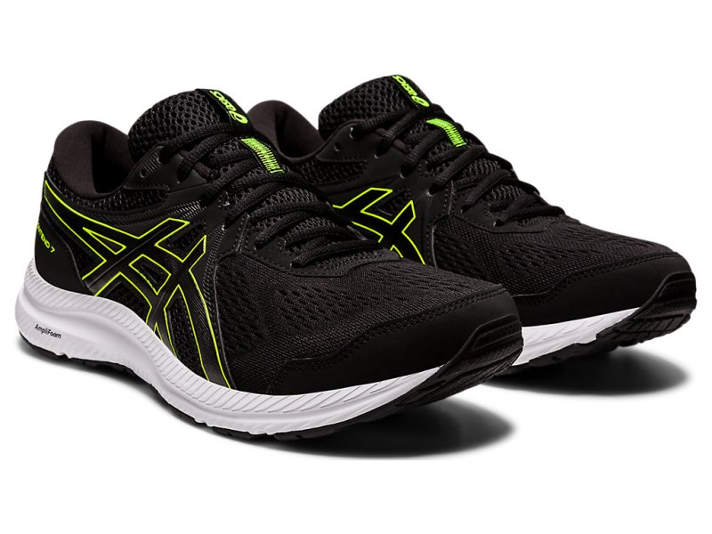 Asics Gel-contend 7 (4E) Tekaški Čevlji Moški Črne Zelene | SI7201-259