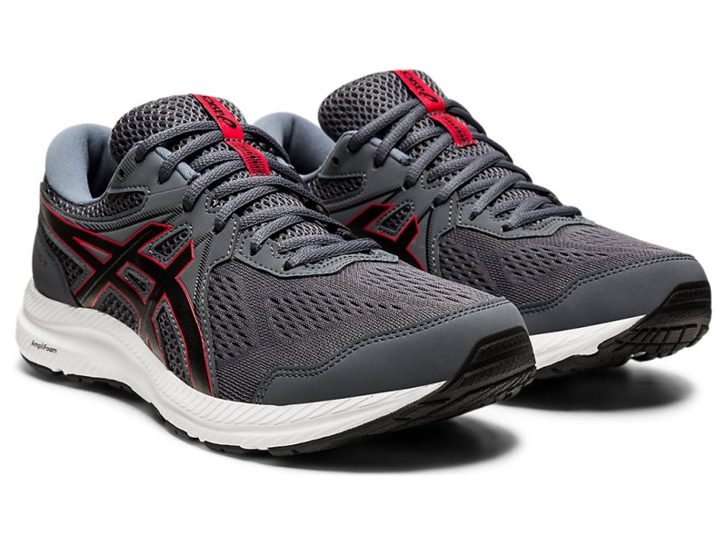 Asics Gel-contend 7 (4E) Tekaški Čevlji Moški Sive Rdeče | SI7248-130