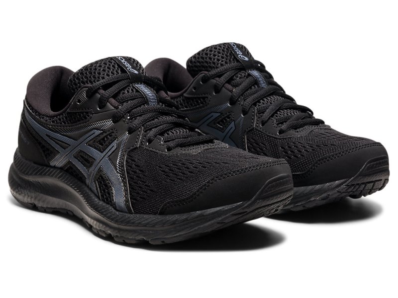 Asics Gel-contend 7 (D) Tekaški Čevlji Ženske Črne Sive | SI1577-911